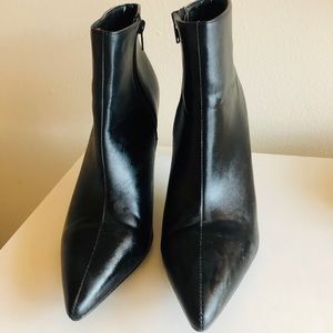 Black heeled booties